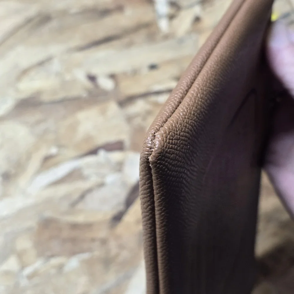 COACH Brown Leather Pouch Clutch Bag 9